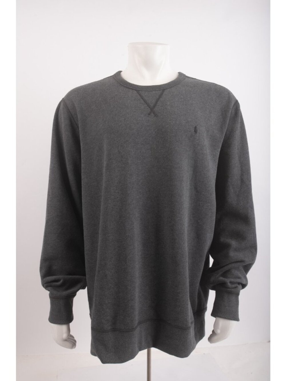 Polo Ralph Lauren Mens Fleece Crewneck Sweatshirt XXL Dark Gray Heathered NWOT